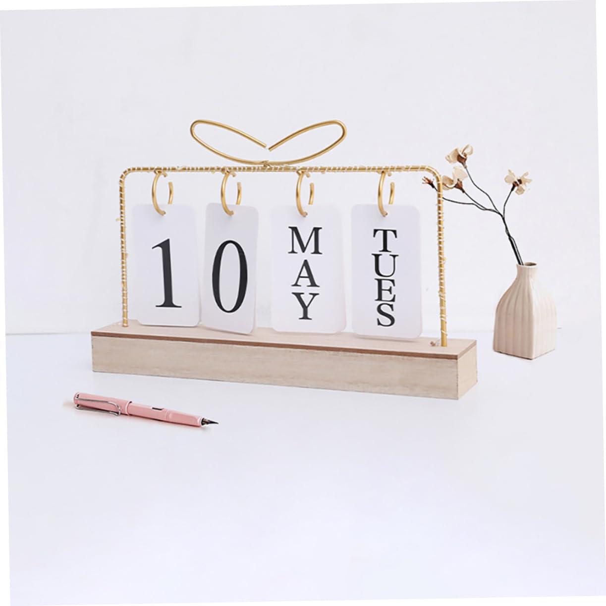 2 Pz calendario calendari da tavolo arredamento dell'ufficio scrivania d'epoca topper da scrivania portalibri mensola libreria promemoria della data dell'ufficio ferro da stiro