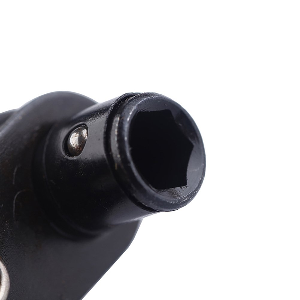 Yardwe Mini Cricchetto Nero Inserti 1/4 in Acciaio e Pvc, Chiave Compatta Rotazione a 360 Gradi per Riparazioni