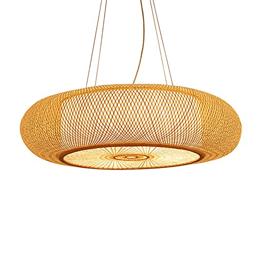 LYMSXAZOU Luminaires, lustres originaux en bambou tressé décoré, appliques pour chambre, salons de thé de jardin de restaurants d'Asie du Sud-Est,...