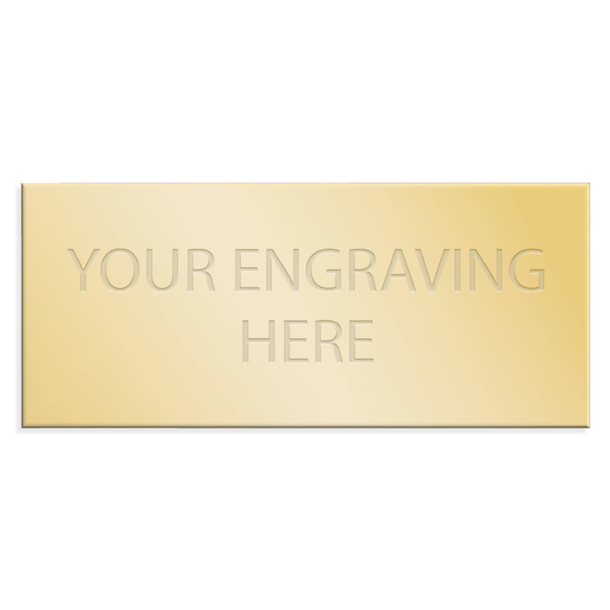 TROPHIESPLUSMEDALS Gold Engraving Plate Square Cut - Self-Adhesive Metal | 51 x 22mm | Trophy & Plaque Personalisation