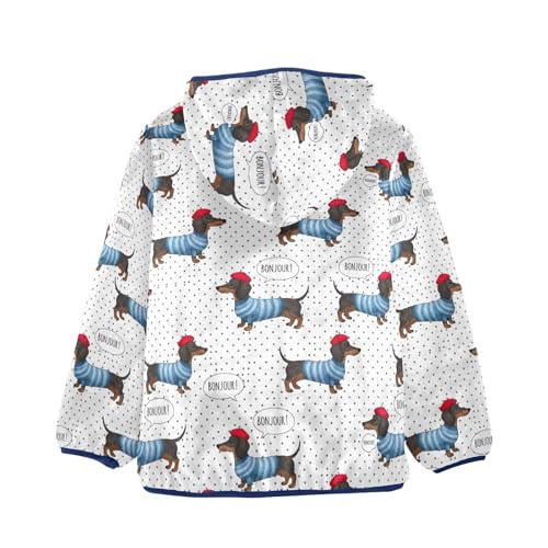 CHIFIGNO Cute Dachshund Dogs Boys Winter Coat Warm Snow Jacket for Kids 3T2