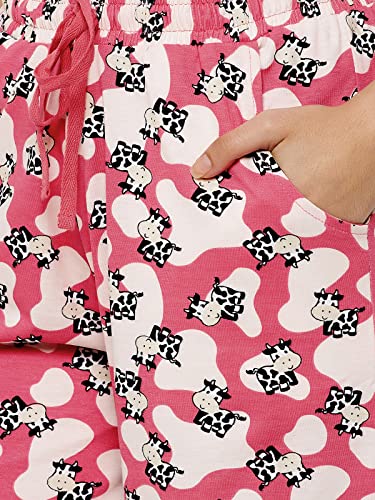 Image of Clovia Women's Cotton Pretty Florals Button Me Up Shirt & Pyjama