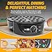 FineMade Non Stick Pancakes Maker Machine, Electric Poffertjes Pan with Browning Control, Mini Ebelskiver Aebleskiver Pan, Dutch Pancake Maker, with Brush & Forks, 14 Slots, Black