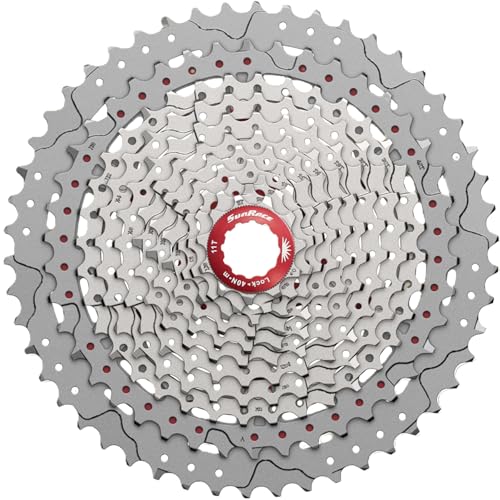 SunRace Ruota Libera 11V 11-46D Alluminio Argento/Rosso