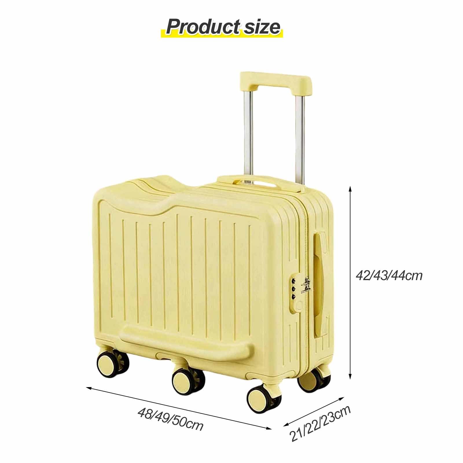 Valigia da Cabina Rigida con Portabibite a Scomparsa, 6 Ruote Girevoli e Lucchetto con Combinazione – Bagaglio a Mano Leggero e Compatto, Ideale per Viaggi e Gite di Studio(Blue,24in)