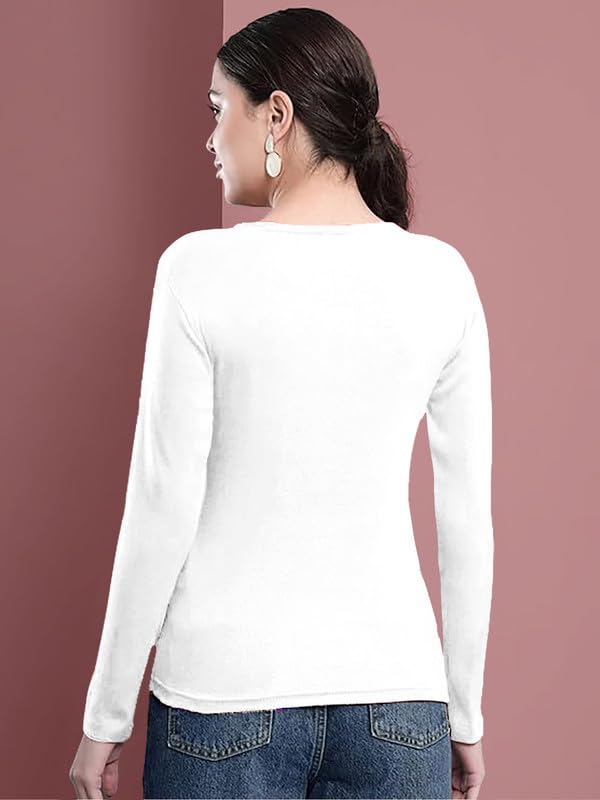 Image of Dream Beauty Fashion Women's V- Neck Long Sleeve Slim Fit Casual Tee Top, 23 inch inches (Trisha-01-P)