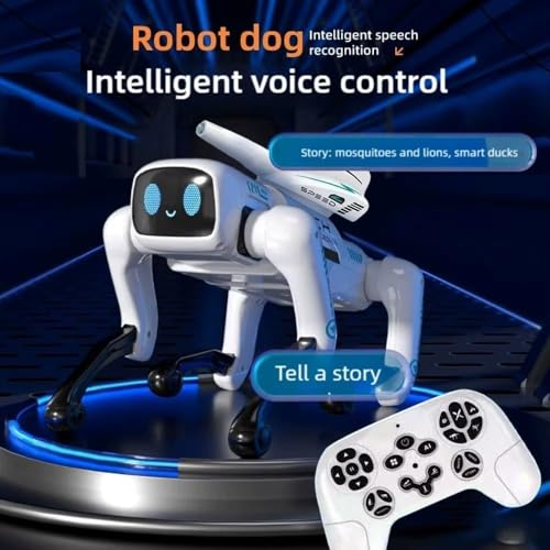 Image of AI Smart Robot Dog Toy 2-in-1 Programmable RC & App Control | Voice Command, Music, Dancing, Storytelling, Water-Bomb Launcher | Interactive STEM Educational Puppy for Kids 6-12