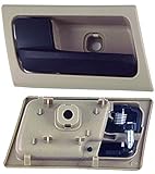 APDTY 92841 Interior Door Handle - Front LH - Black Lever+Beige Housing (Camel)