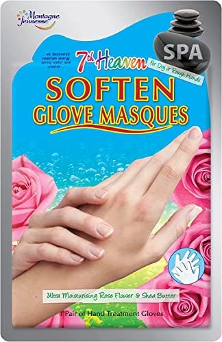 7th Heaven Spa Softening Glove Mask Multipack (Pack of 3) with Moisturising Shea Butter to Soften Dry, Rough and Chapped Hands