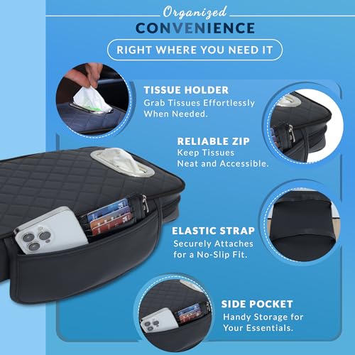 Image of Neodrift ArmEasePro' Armrest - Orthopedic Memory Foam Cushion for Car, Provides Elbow, Wrist, & Arm Support, Universal Fit, Premium Mesh Fabric Or Single-Sided Fastener (Coffee)