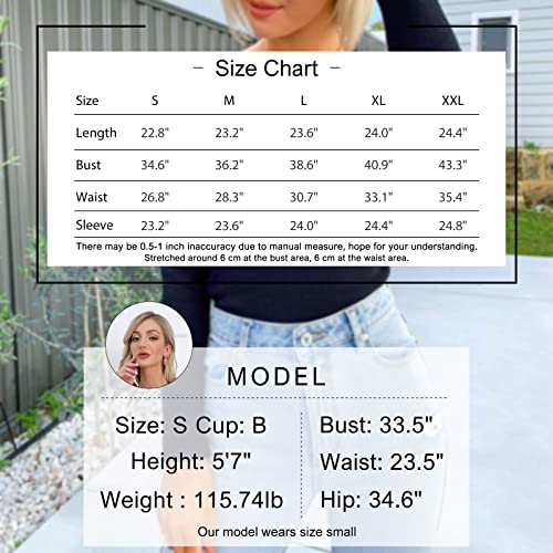 Exlura Women's Square Neck Ribbed Knitted Crop Sweater Long Sleeve Slim Fit Pullover Jumper Tops Black #TOP5