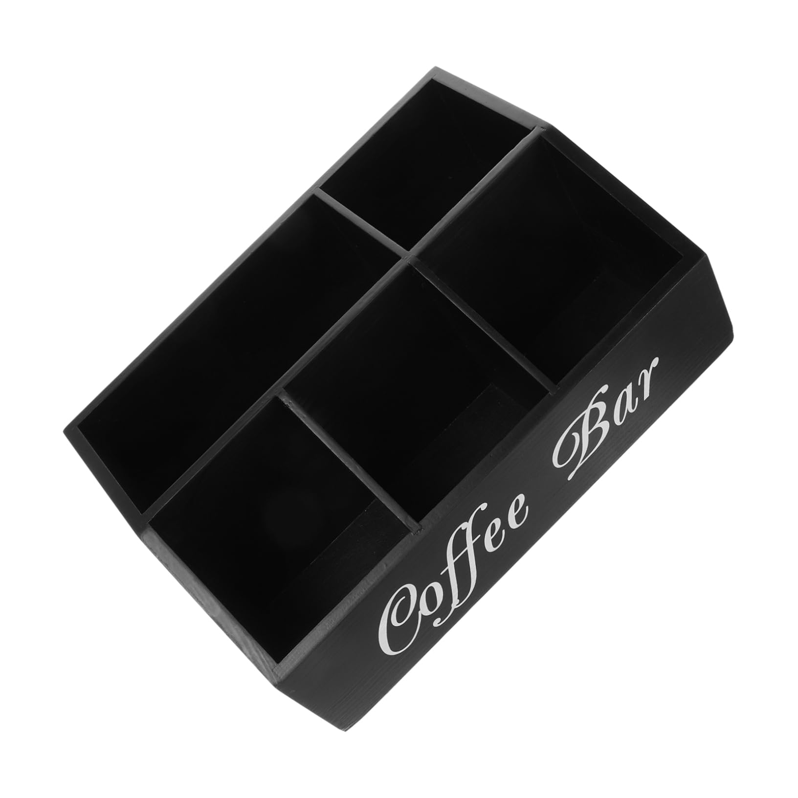 Kaffeebehälter Aus Holz Kaffee Organizer Mit Fachdesign Für Arbeitsplatte Aufbewahrungsbox Für Kaffeezubehör Zuckerpäckchen Papiertüchern Strohhalmen