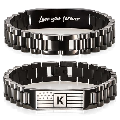 tbO CjV uXbg jp tbO & "Love You Forever" bZ[Wt ? ߉\ȃXeXX`[ A-Z ^[uXbg Mtg{bNX ? X^CbVPulseras Para Hom