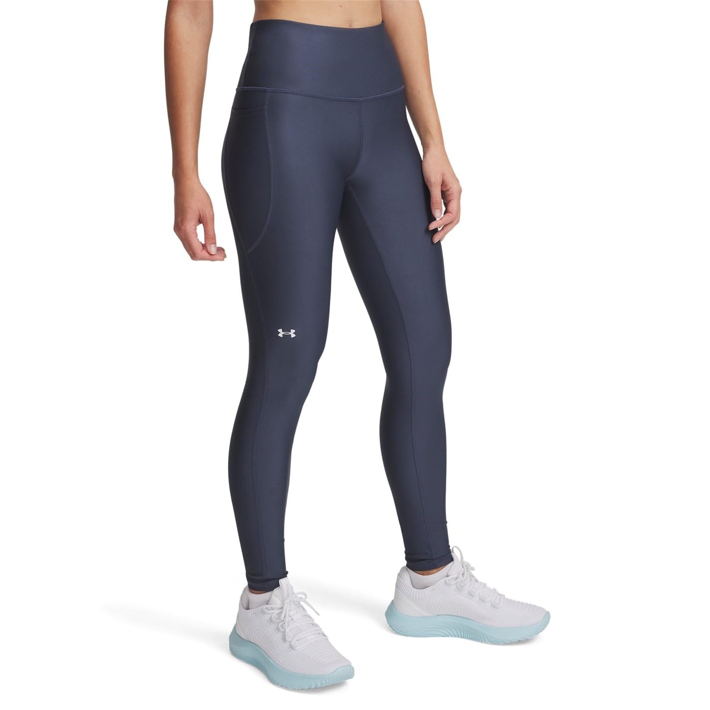 Under Armour Women's Downpr Gray/White Heatgear® No Slip Waistband Full Length 10
