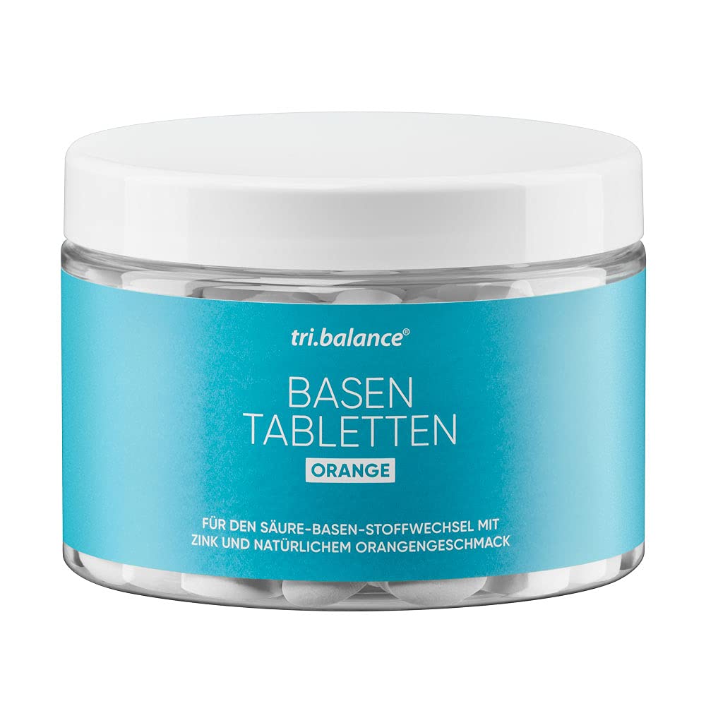 tri.balance Basentabletten ORANGE 225 Tabletten mit Zink für den Säure-Basen-Stoffwechsel natürlicher Orangengeschmack vegan Made in Germany