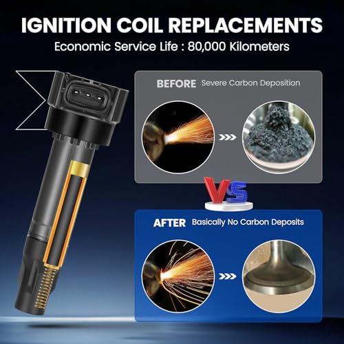 Image of 3-Pack UF681 Ignition Coils Compatible with Smart Fortwo 2008 2009 2010 2011 2012 2013 2014 2015 1.0L L3 - Replaces for ICA64270 GN10674 ICA64178 36-8276