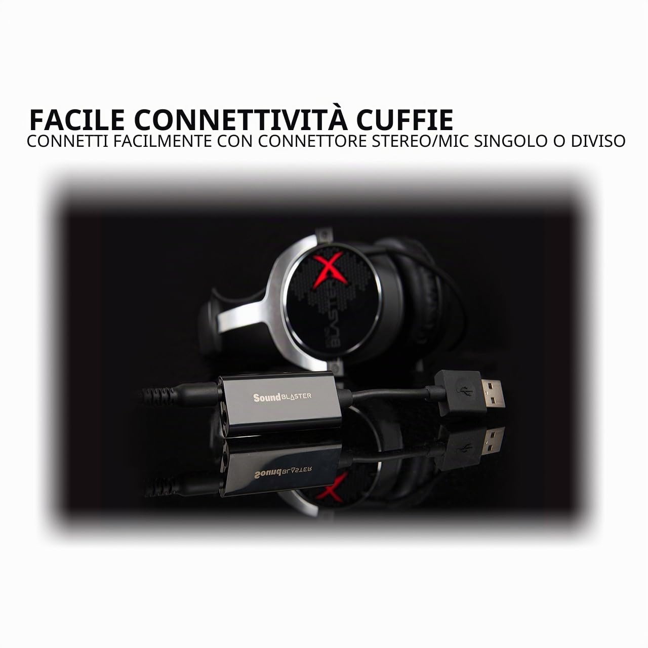 Creative Sound Blaster Play!3 - USB-DAC-Amplificatore e Scheda Audio Esterna, Nero