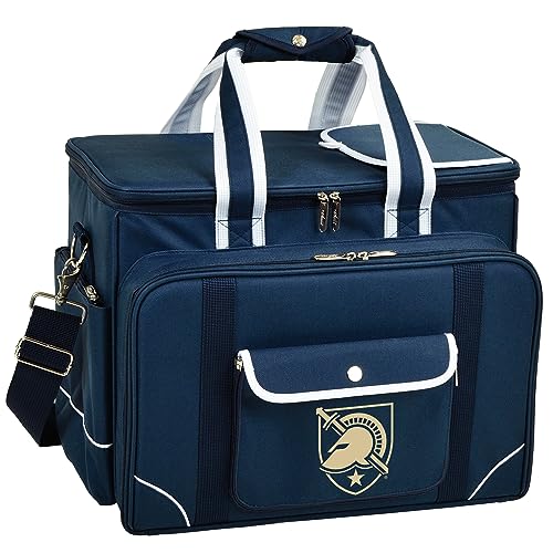 Army Officially Licensed Black Knights Insulated Picnic Cooler with Service for 4 - Designed & Assembled in The USA