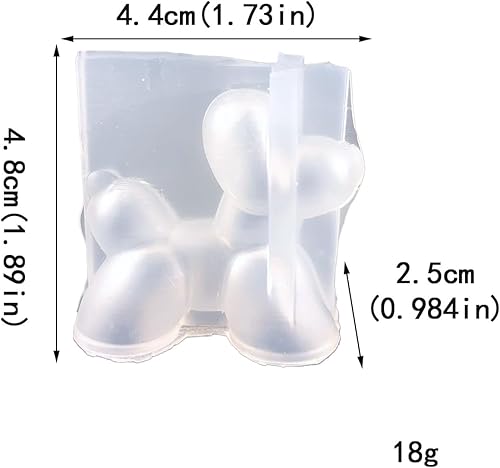 Miniatura 2 de Molde de silicona para perros con globos, 2 moldes de resina para perros en 3D, lindo molde de silicona para perros y cachorros para decoración