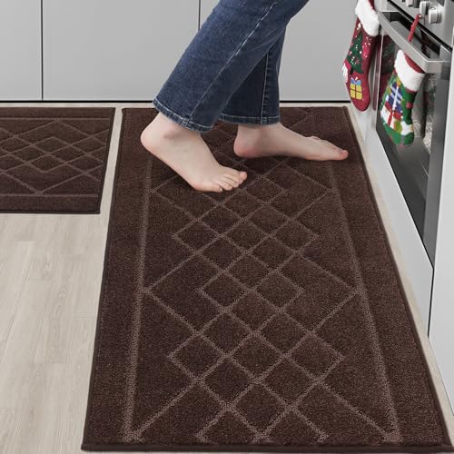 BEQHAUSE Washable Kitchen Rugs Set of 2