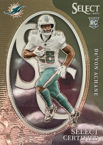 2023 PaniniSelect De'VON ACHANE Football ROOKIE Card, Select Cert...