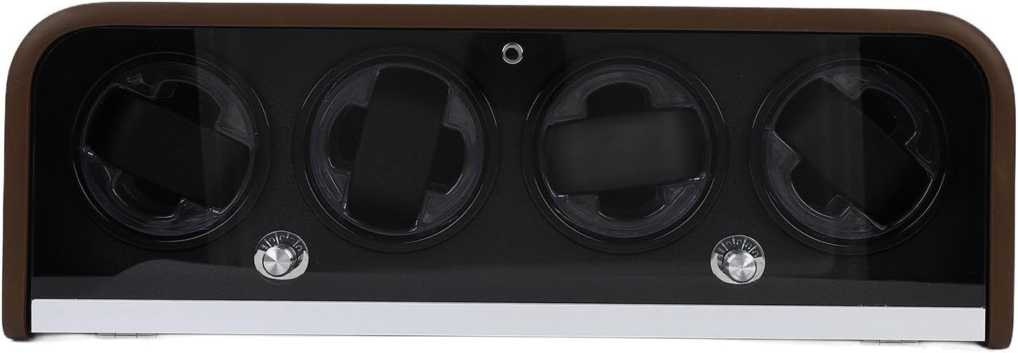 Automatic Watch Winder, 5 Modes Quiet Watch Winder, LED Light Wooden Grain Display Storage Box for Mechanical Watches