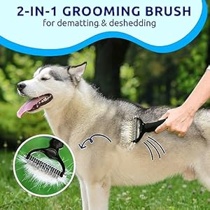 Pat Your Pet Deshedding Dog Brush  Double Sided Undercoat Grooming Rake for Dogs  Cats Dematting Comb and Shedding Tool Extra Wide Black  Cucciolini Doodles Pat your pet deshedding dog brush  double sided undercoat grooming rake for dogs  cats dematting comb and shedding tool extra wide black   cucciolini doodles