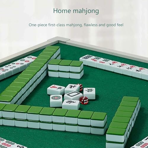 Juego de Mahjong Chino Completo con Caja de Aluminio Azul miniatura 2