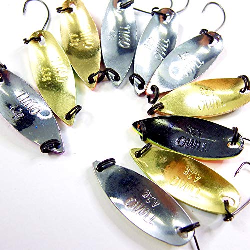 momoルアー 渓流 トラウト スプーン TIMO ティモ 厳選カラーセット 2.8g 3.5g 4.2g (4.2g - 10枚セット) 3枚目