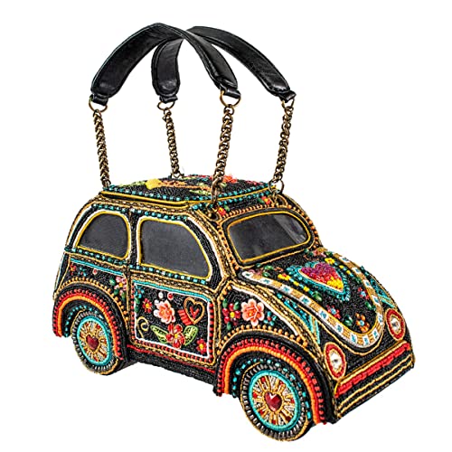 Mary Frances Joyride Beaded Handbag Car-Themed Top Handle Bag, Multicolor