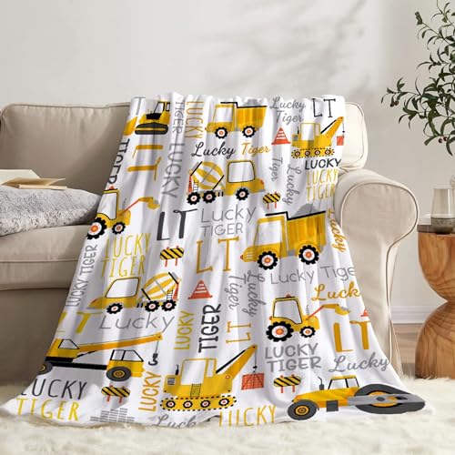 Todeyya Construction Trucks Custom Baby Blanket Gifts, Custom Construction Trucks Custom Blankets for Boys Girls Toddler Newborn Receiving Blankets, Gifts for Christmas30 x40 for Baby