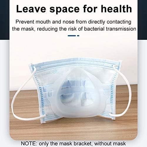 [10PCS]3D Face Mask Bracket,Face Inner Support Frame for Comfortable Wearing,Washable and Reusable Translucent Internal Support Frame Bracket(White)