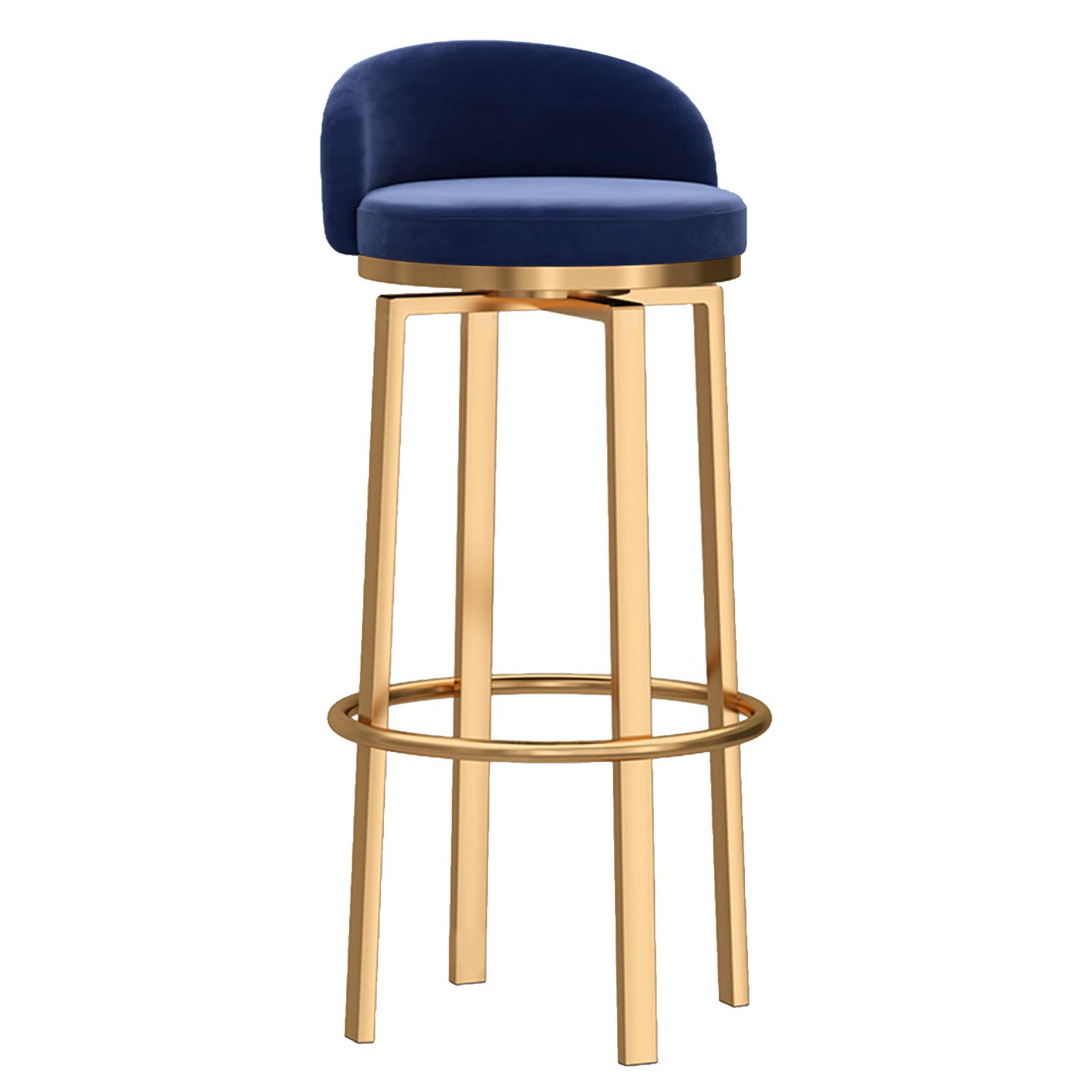 Set di 2 sgabelli da bar girevoli in velluto rosa con base dorata, sedie da bar moderne per cucina, isola, casa, bistrò, caffetteria e ristoranti