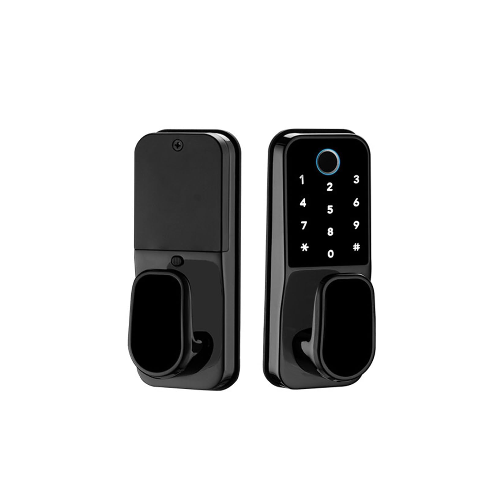 Electronic Fingerprint Smart Lock Anti-Theft Door Intelligent Door Lock Keyless Entry, for Home Office smart Door Lock(Silver)