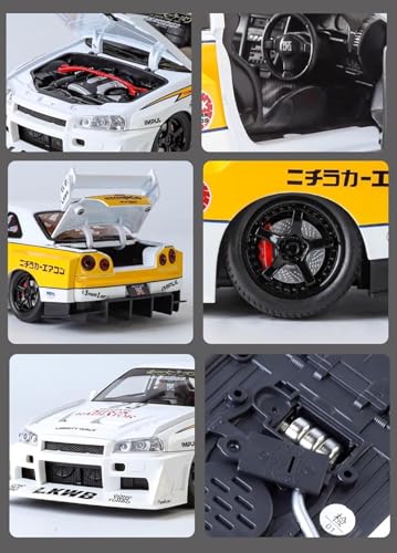 Image of Magicwand 1:24 Scale Die-Cast Nisssan Skyline【Large】 with 4 Openable Doors,Pull Back Action,Lights,Music【Pack of 1】【Random Color】