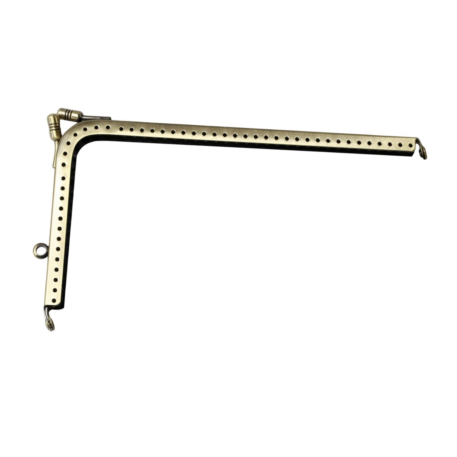 SNAPPSY 7 Shaped Metal Purse Frame Sturdy Retro Bag Sewing Kiss Lock Clasp Bag Frame 15.5cm-image-15