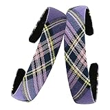 2 Pcs Purple Hair Accessories for Girls, Fabric Headband Women Tartan Headbands Red Hairbands for Women Girls - Image 5