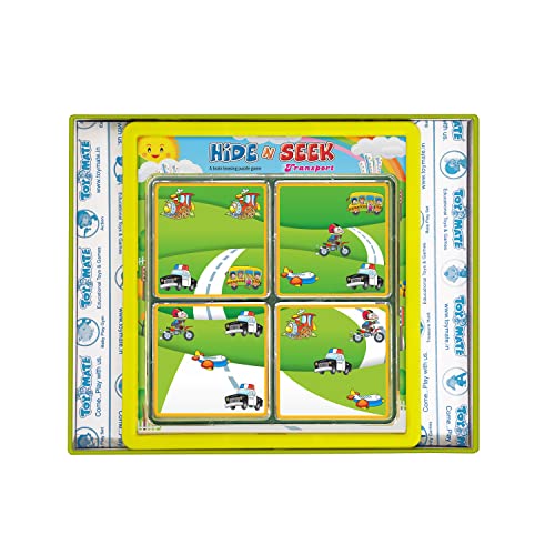 Image of toymate Hide N Seek Transport Puzzle Game for Kids (5+ Years) | 48 Brain Teasing Challenges | Logic & Problem Solving Educational Toy | Vehicle & Travel Themed Single Player Game