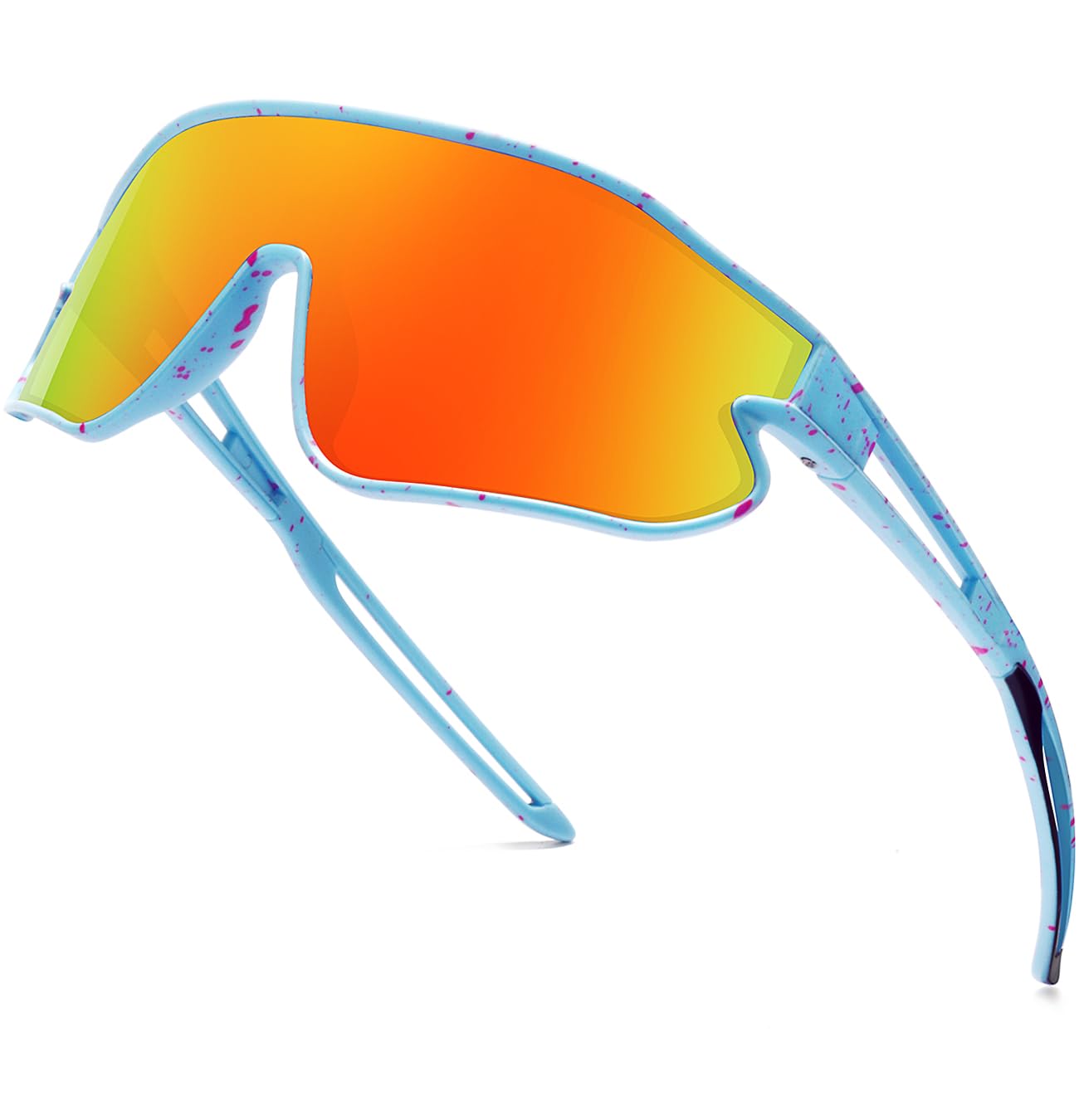 SEKKAF Kinder-Sonnenbrille, Baseball-Sonnenbrille, polarisiert, Sport, Radfahren, Schatten für Jungen und Mädchen, leichter Rahmen