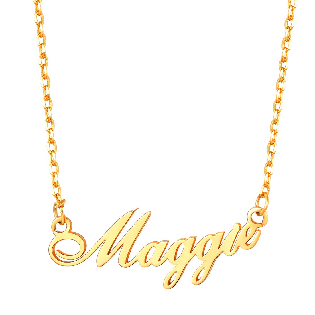 U7 Collana con Ciondolo Nome Personalizzato per Donna Ciondolo Infinito con Nome Argento/Placcato oro 18 Carati Gioielli con Nome per Ragazze