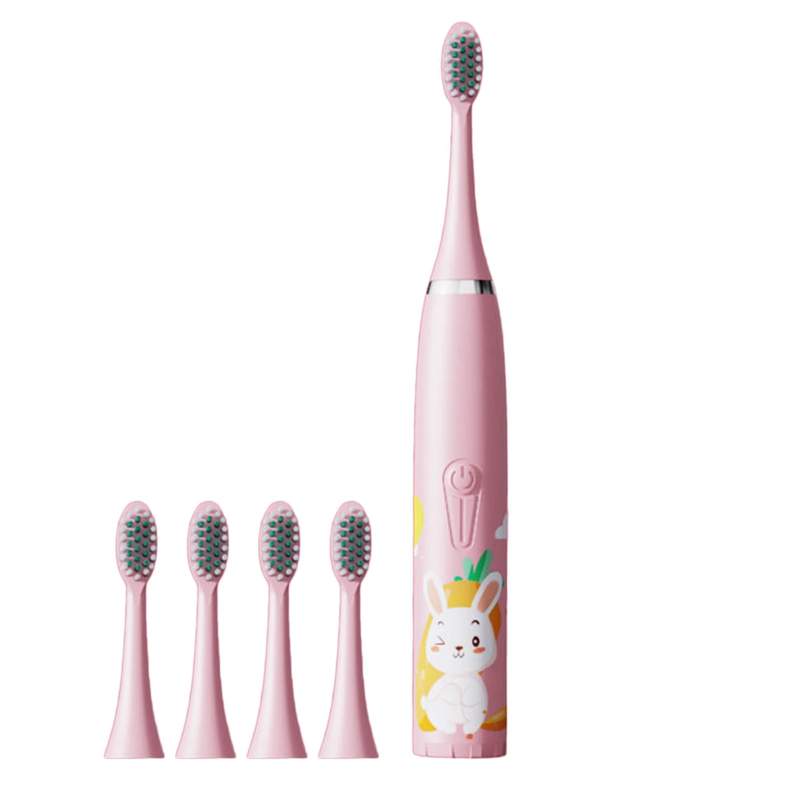 TARSHYRY Kids Soft Bristle Sonic Electric Toothbrush,IP7 Power Toothbrush Battery Powered Cute Bunny with 5 Brush Heads