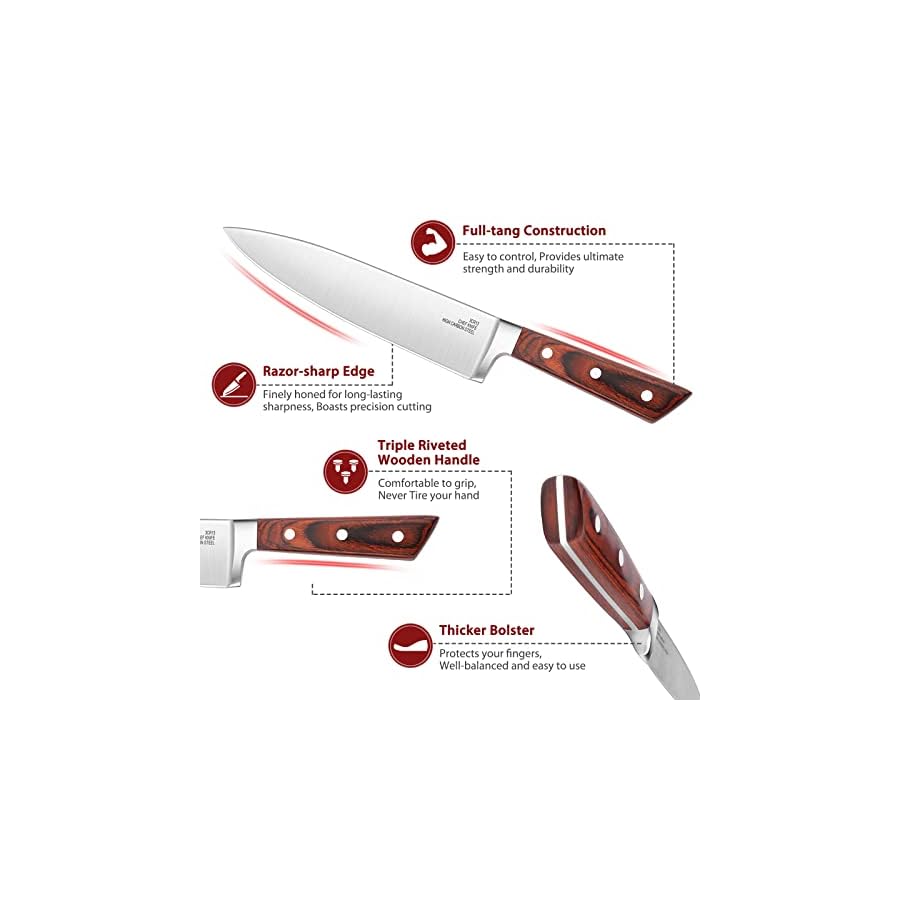 Kitchen-Knife-Block-Set-E-far-17-Piece-High-Carbon-Forged-Stainless-Steel-Knife-Sets-Includes-Chef-Utility-Paring-Steak-Serrated-Bread-Santoku-Knife-Sharpener-Full-Tang-Design Kitchen Knife Block Set, E-far 17-Piece High Carbon Forged Stainless Steel Knife Sets Includes Chef Utility Paring Steak Serrated Bread Santoku Knife Sharpener - Full Tang Design
