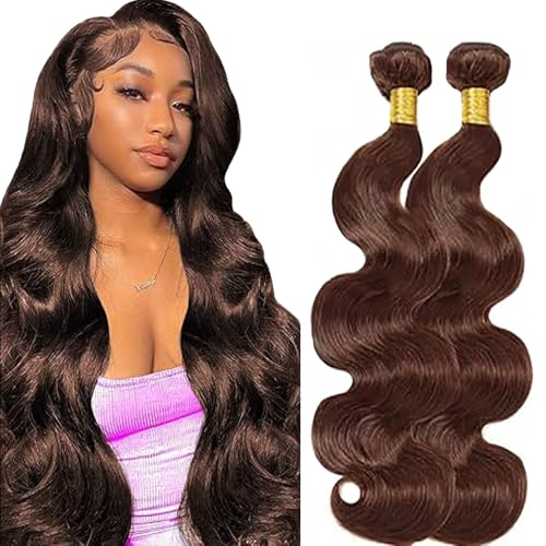Extensiones de pelo humano natural: aporta volumen sedoso con 2 paquetes Body Wave