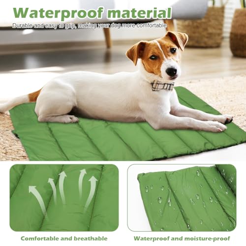 Gohytal Hundedecke Waschbares, 110 x 68cm Hundematte Komfort und Weiches Wasserdichtes Hundebett, Hundekissen für Reise Camping Outdoor Hundematte für Kleine, Mittelgroße Hunde