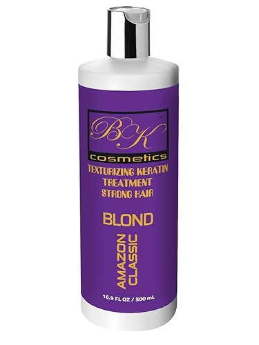 Keratin BK Cosmetics Amazon Classic Blowout Blonde - Complejo brasileño soplado, alisado del cabello, tratamiento suavizante, fórmula mejorada para