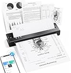 TATTMUSE A28U Imprimante Thermique A4, Imprimante Portable sans Encre pour Papier A4/A5/B5, Imprimantes Matricielles Compatible avec Les iOS et Android, Mini Printer pour Les Voyages
