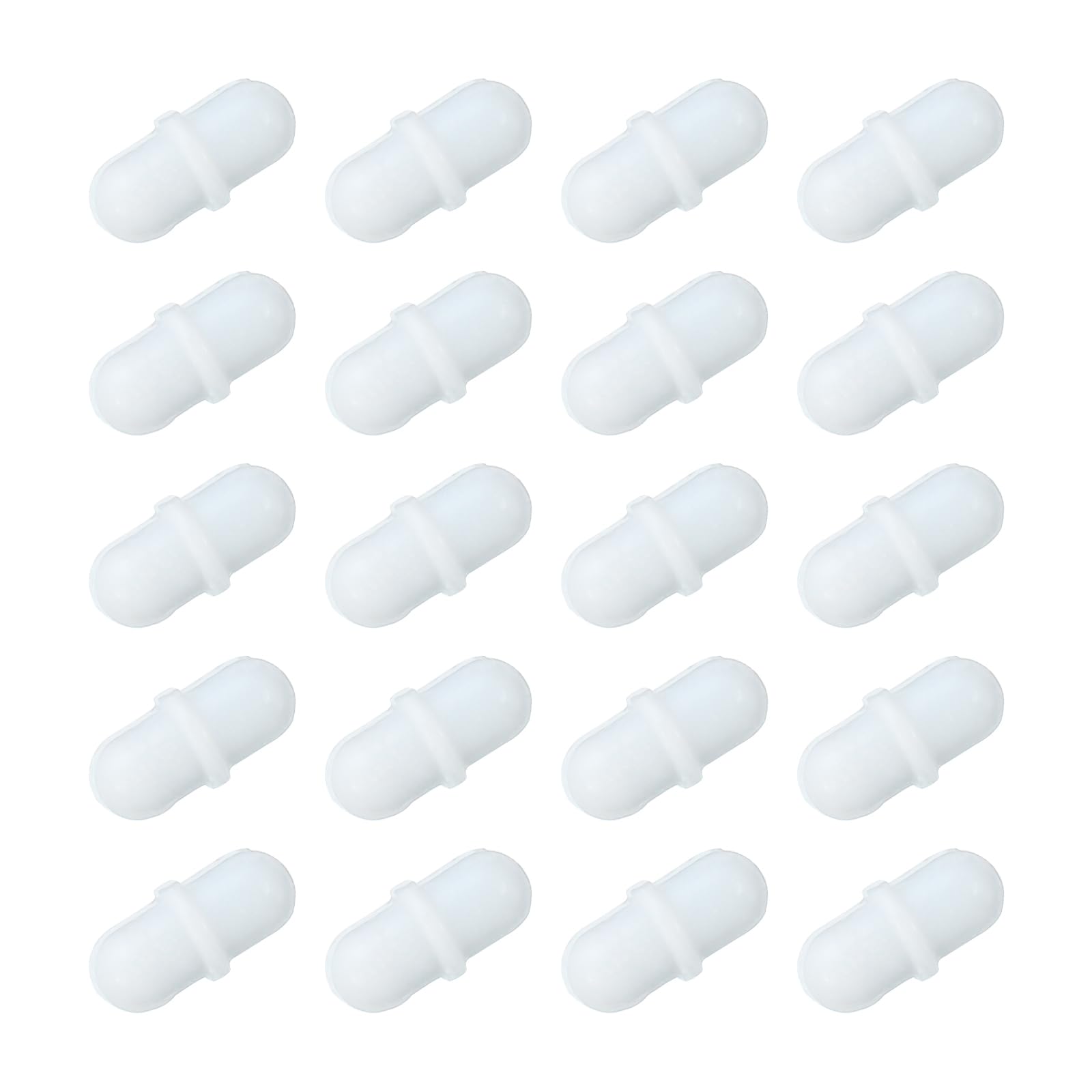 QUARKZMAN Magneetroerstaaf voor magneetroerder, cilindrische vorm, PTFE-coating, witte magneet, 15 mm, voor laboratorium, 10 stuks