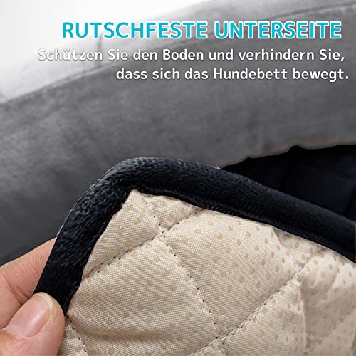 OKYUK Hundebetten Hundekissen - Sofaschutz, handgefertigtes Hundebett waschbar, hundekissen,Couchkissen, Hundematte Flauschiges Hundebett für große, mittelgroße & kleine (Grauschwarz,75 ×75cm)