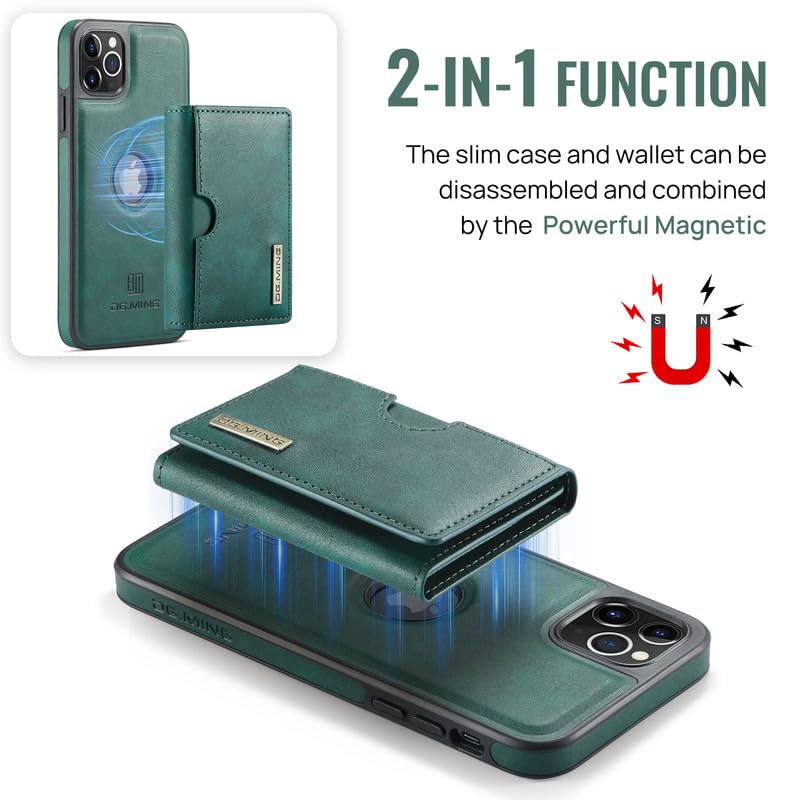 Étui portefeuille iPhone 11 Pro Max vert pour voyager léger au quotidien