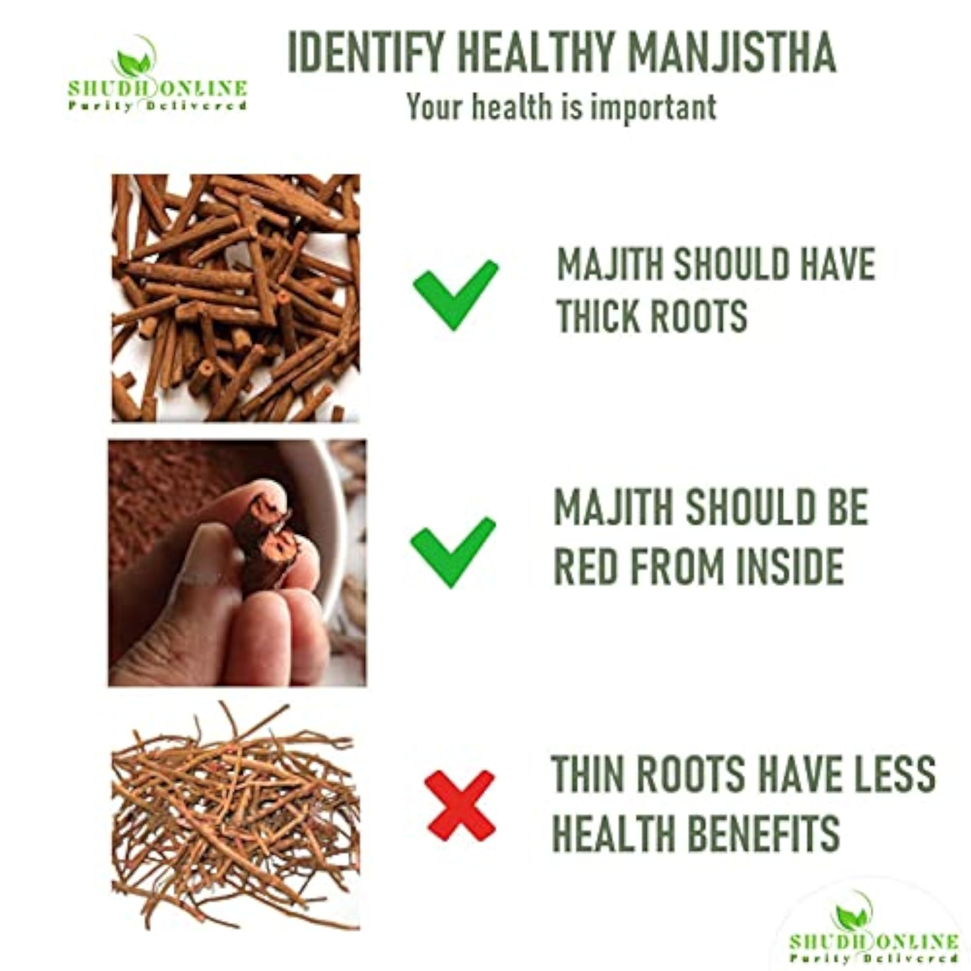 Shudh Online Manjistha Root, 100 Grams